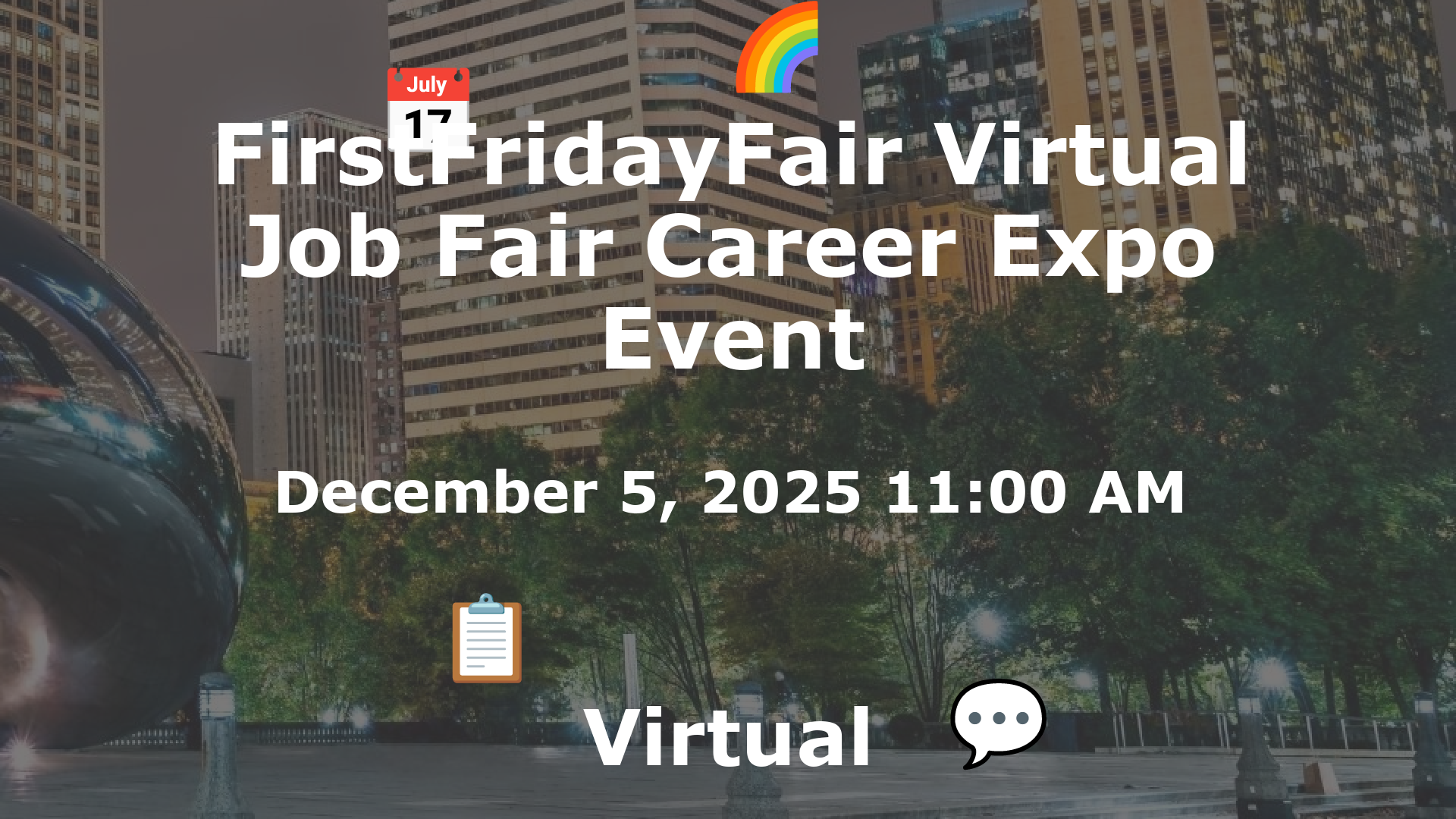 FirstFridayFair Virtual Job Fair Career Expo Event event image